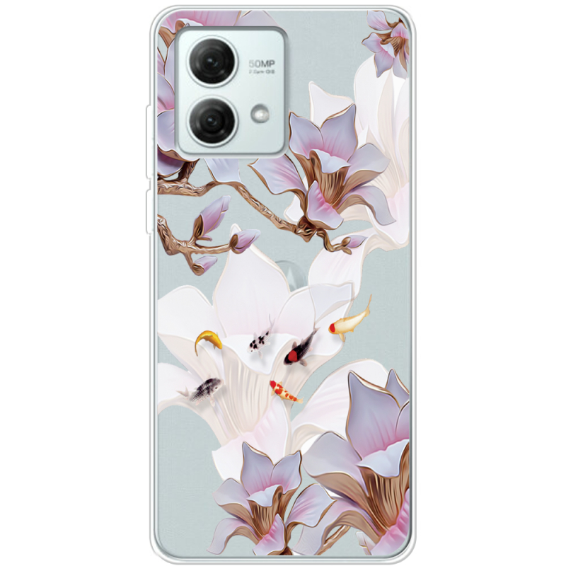 Прозрачный чехол BoxFace Motorola G84 Chinese Magnolia
