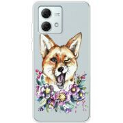Прозрачный чехол BoxFace Motorola G84 Winking Fox