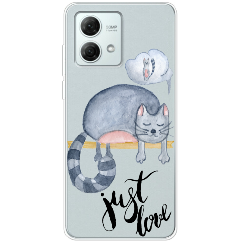 Прозрачный чехол BoxFace Motorola G84 Just Love