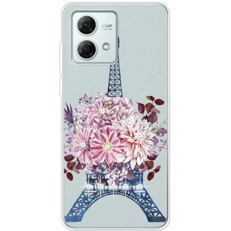 Прозрачный чехол BoxFace Motorola G84 Eiffel Tower