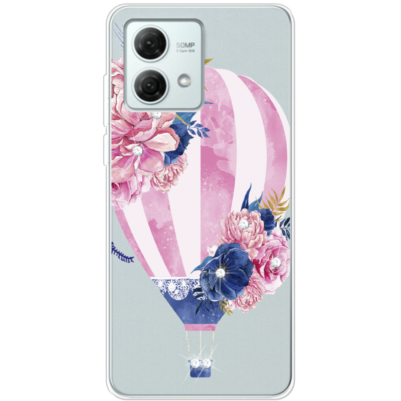 Прозрачный чехол BoxFace Motorola G84 Pink Air Baloon