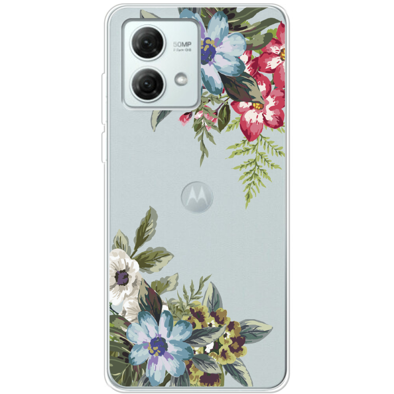 Прозрачный чехол BoxFace Motorola G84 Floral