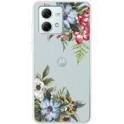 Прозрачный чехол BoxFace Motorola G84 Floral