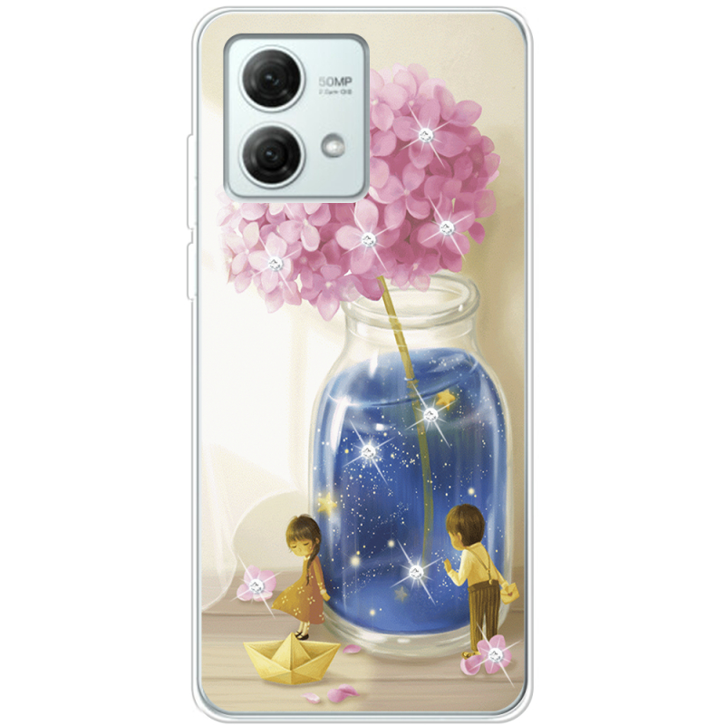 Прозрачный чехол BoxFace Motorola G84 Little Boy and Girl