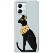 Чехол со стразами Motorola G84 Egipet Cat