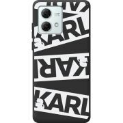 Черный чехол BoxFace Motorola G84 White Karl