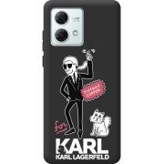 Черный чехол BoxFace Motorola G84 For Karl