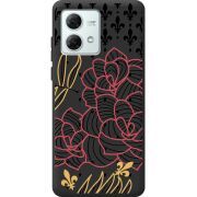 Черный чехол BoxFace Motorola G84 FranceFlowers