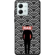 Черный чехол BoxFace Motorola G84 Man Pattern