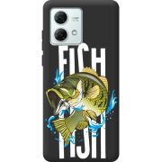 Черный чехол BoxFace Motorola G84 Fish