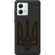 Черный чехол BoxFace Motorola G84 Ukrainian Trident