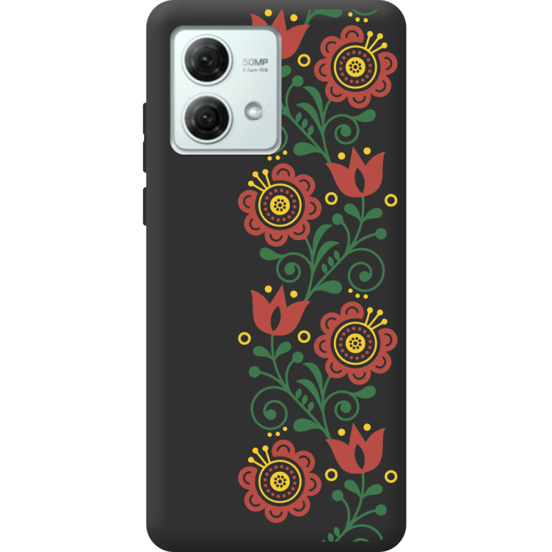 Черный чехол BoxFace Motorola G84 Ethno