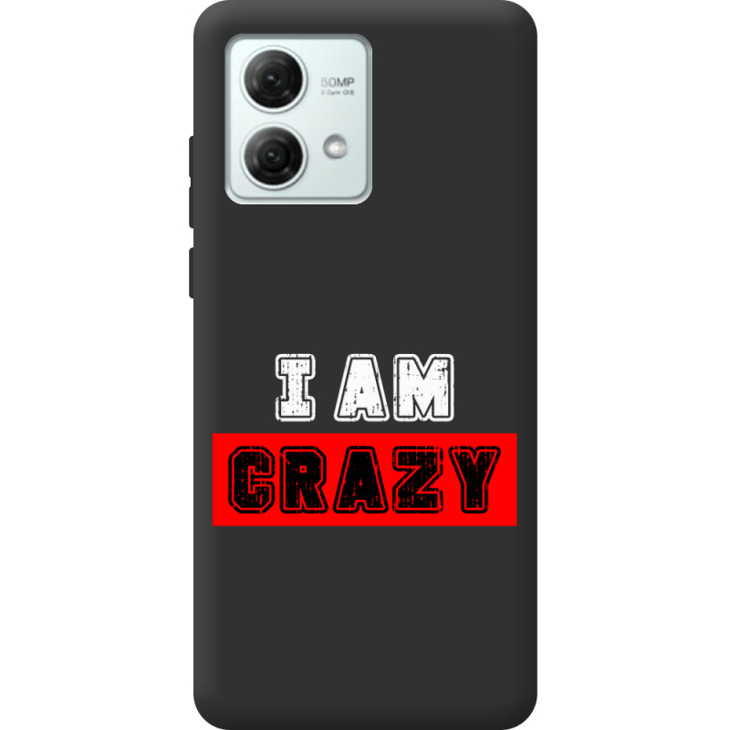 Черный чехол BoxFace Motorola G84 I'm Crazy