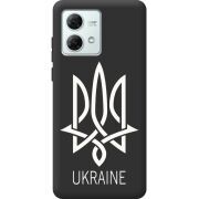 Черный чехол BoxFace Motorola G84 Тризуб монограмма ukraine