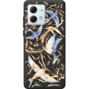 Черный чехол BoxFace Motorola G84 Ластівки