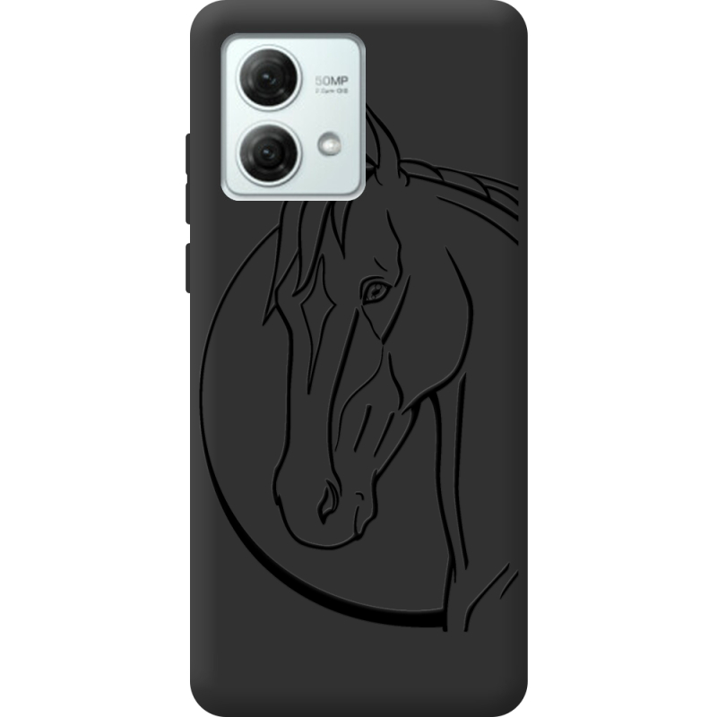 Черный чехол BoxFace Motorola G84 Horse