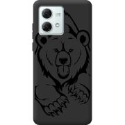 Черный чехол BoxFace Motorola G84 Grizzly Bear