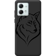 Черный чехол BoxFace Motorola G84 Wolf