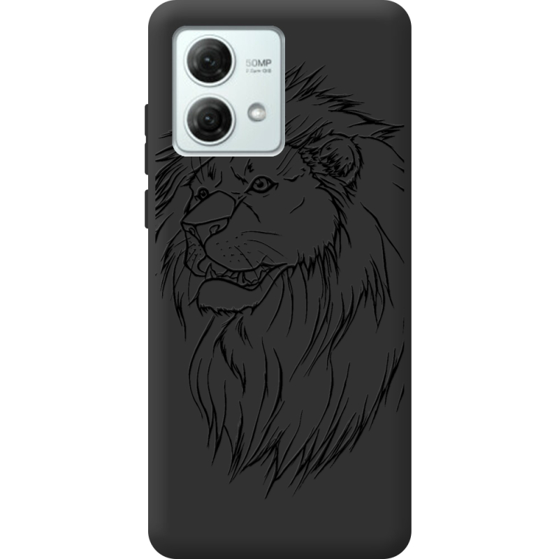 Черный чехол BoxFace Motorola G84 Lion