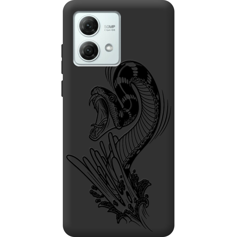 Черный чехол BoxFace Motorola G84 Snake