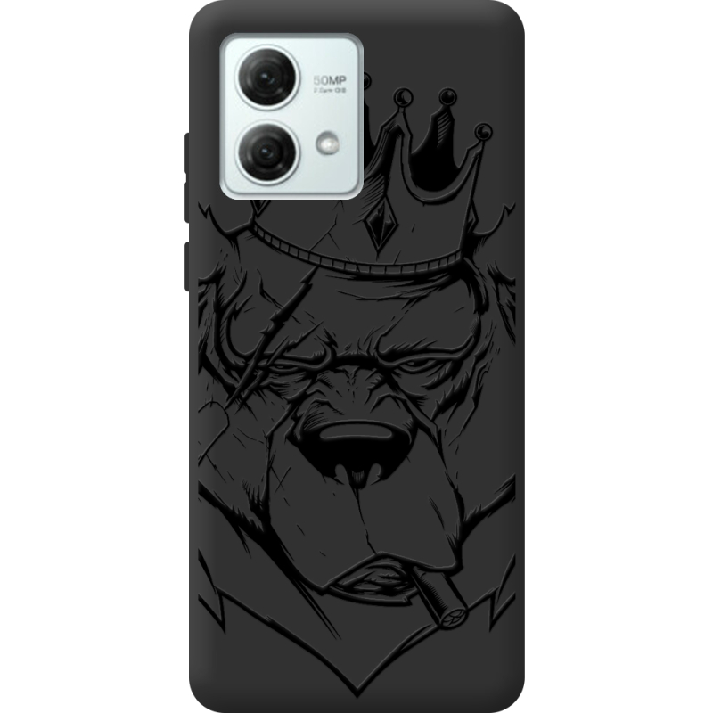 Черный чехол BoxFace Motorola G84 Bear King