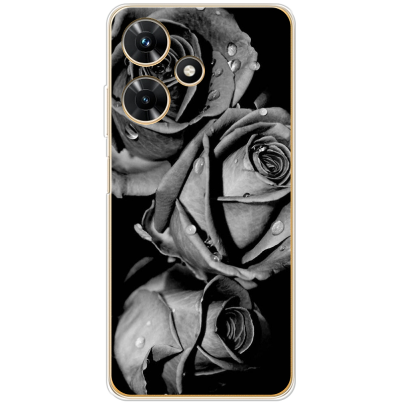 Чехол BoxFace Infinix Hot 30i Black and White Roses