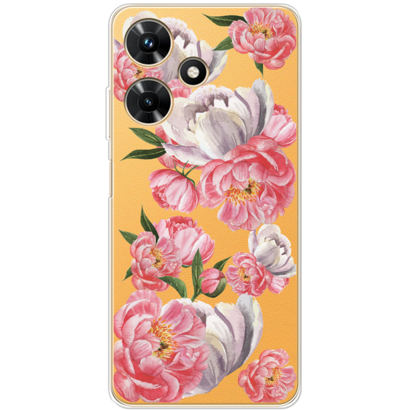 Прозрачный чехол BoxFace Infinix Hot 30i Peony Watercolor Style