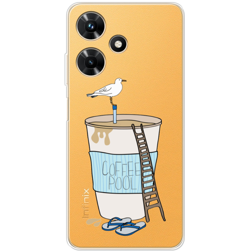 Прозрачный чехол BoxFace Infinix Hot 30i Segull in Cofee Pool