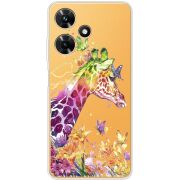 Прозрачный чехол BoxFace Infinix Hot 30i Colorful Giraffe