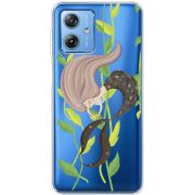 Прозрачный чехол BoxFace Motorola G54 Power Cute Mermaid