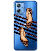 Прозрачный чехол BoxFace Motorola G54 Power Love Beauty