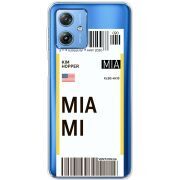 Прозрачный чехол BoxFace Motorola G54 Power Ticket Miami