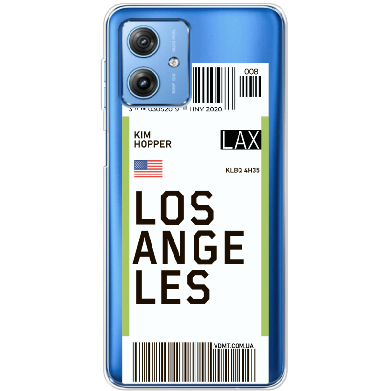 Прозрачный чехол BoxFace Motorola G54 Power Ticket Los Angeles