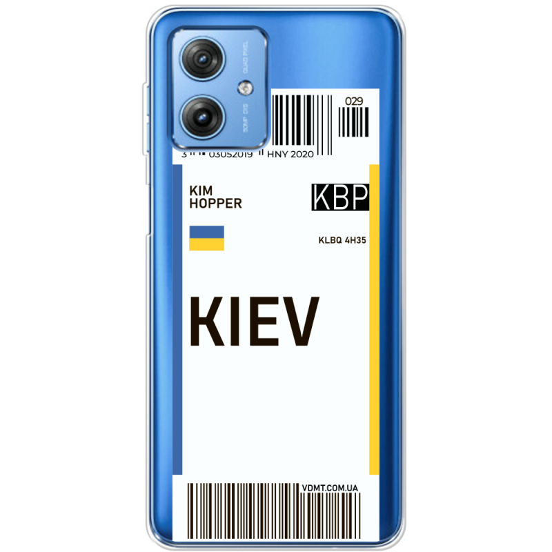 Прозрачный чехол BoxFace Motorola G54 Power Ticket Kiev