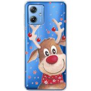 Прозрачный чехол BoxFace Motorola G54 Power Winter Deer