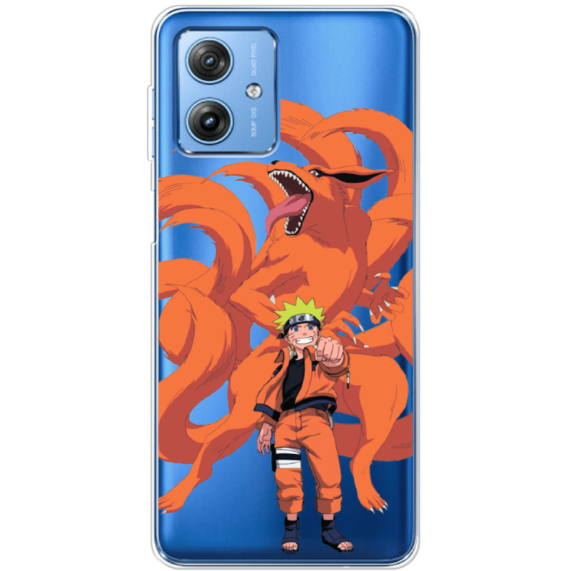 Прозрачный чехол BoxFace Motorola G54 Power Naruto and Kurama