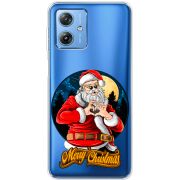 Прозрачный чехол BoxFace Motorola G54 Power Cool Santa