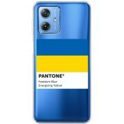 Прозрачный чехол BoxFace Motorola G54 Power Pantone вільний синій