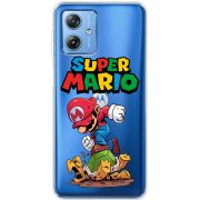 Прозрачный чехол BoxFace Motorola G54 Power Super Mario