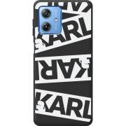 Черный чехол BoxFace Motorola G54 Power White Karl