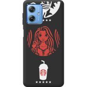 Черный чехол BoxFace Motorola G54 Power RedWhite Coffee