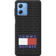 Черный чехол BoxFace Motorola G54 Power Tommy Print