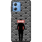 Черный чехол BoxFace Motorola G54 Power Man Pattern