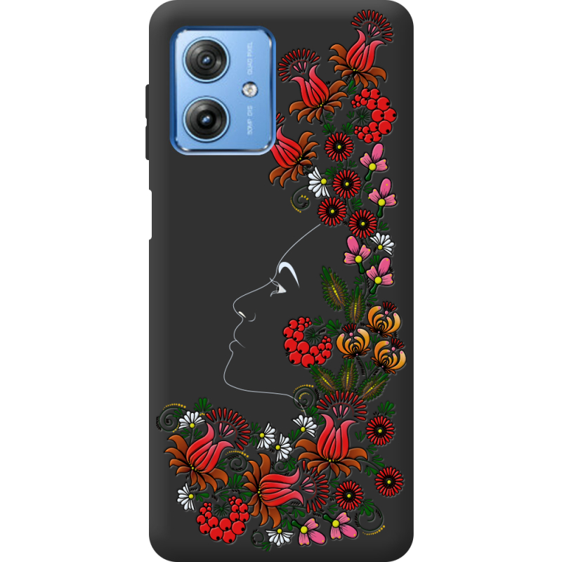 Черный чехол BoxFace Motorola G54 Power 3D Ukrainian Muse