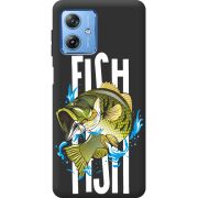 Черный чехол BoxFace Motorola G54 Power Fish