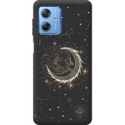 Черный чехол BoxFace Motorola G54 Power Moon