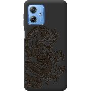 Черный чехол BoxFace Motorola G54 Power Chinese Dragon