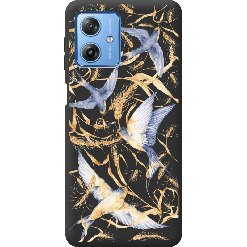 Черный чехол BoxFace Motorola G54 Power Ластівки