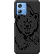 Черный чехол BoxFace Motorola G54 Power Grizzly Bear