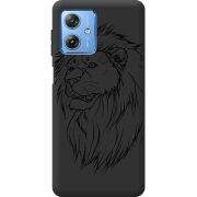 Черный чехол BoxFace Motorola G54 Power Lion